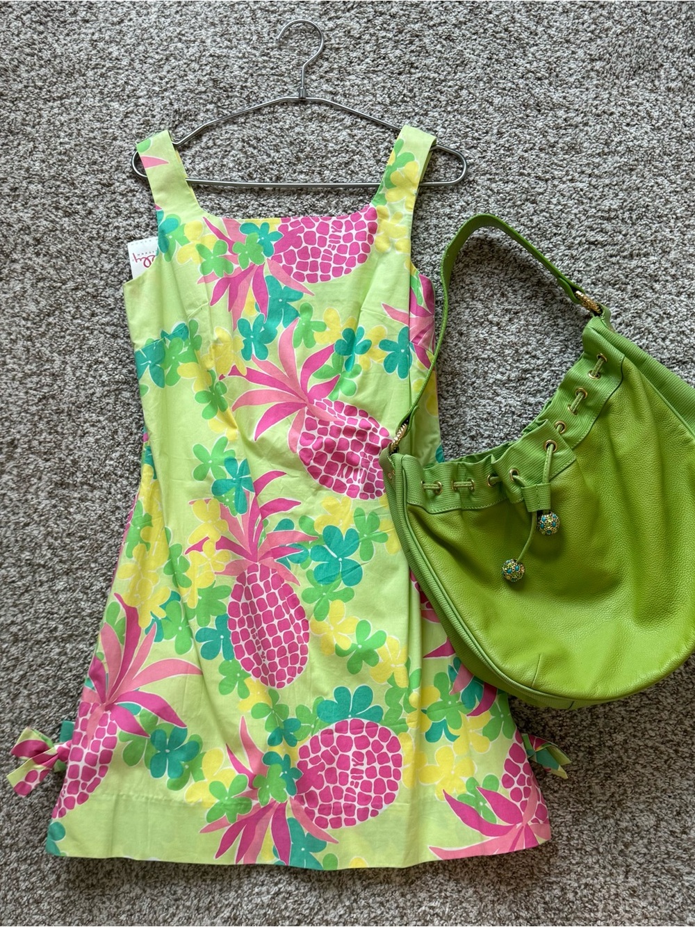 NWT Vintage Lilly Pulitzer Paley Pineapple Shift Dress Size 6 R04 Sample